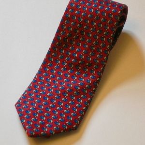 MEN'S TIE BY CHRISTIAN DIOR, BURGUNDY PRINT